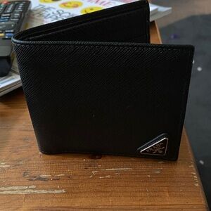 Prada Black Saffiano Leather Card Holder